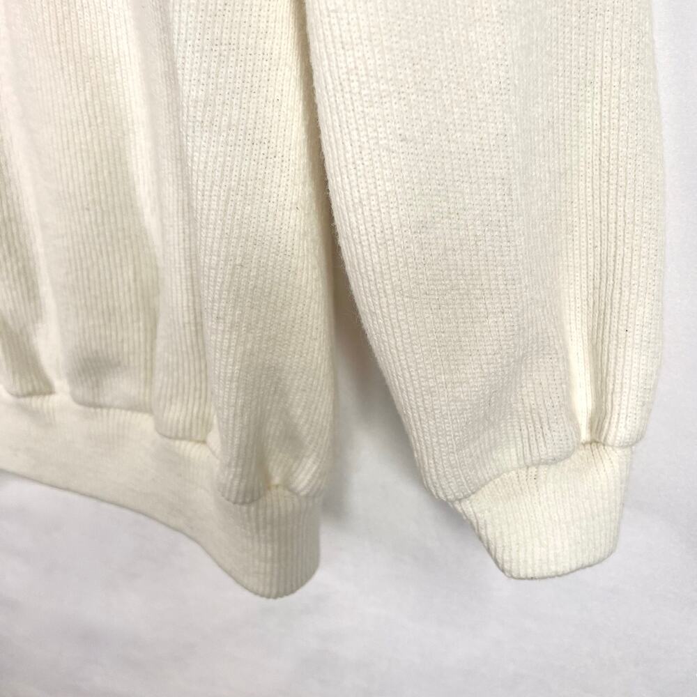 Vintage Dividends Off White Collared Sweater Small - Picture 8 of 8